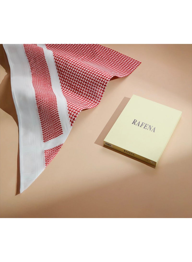 شماغ رافينا احمر قطن 100% - Image 1